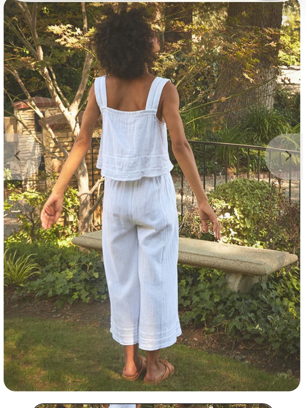 The Odells Anthropologie White Cropped Wide-Leg - Picture 3 of 7